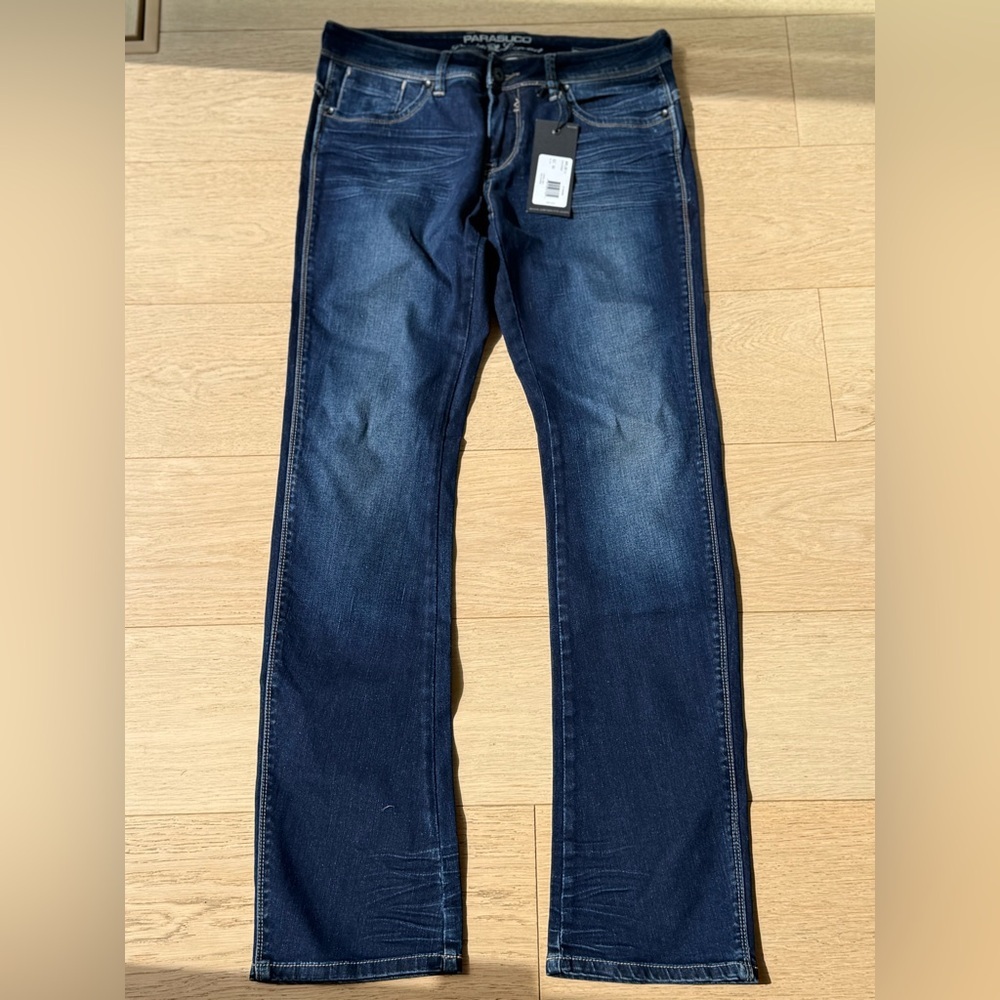 RARE Parasuco Ruby Fit Bootcut Jeans Dark Indigo Y2K 34” Inseam Sz 30 BNWT